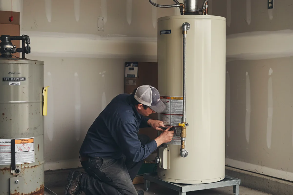 Water heater and shutoff valve replacement in Richeyville