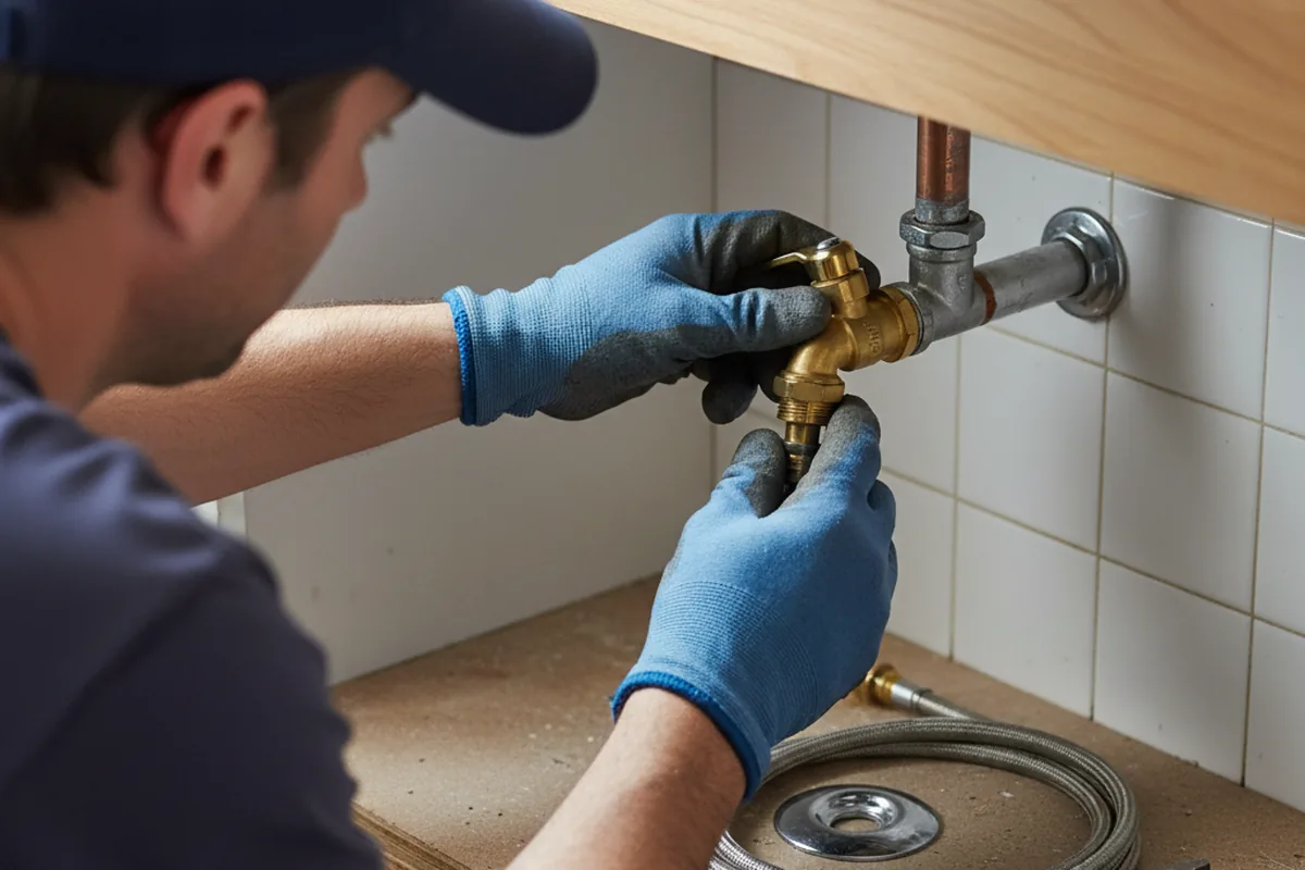 Shutoff valve and fitting work during Emergency Plumbing in Richeyville